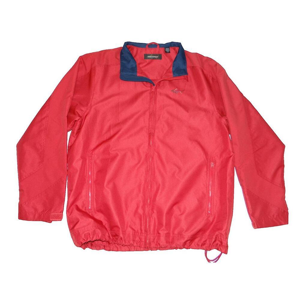 Greg Norman‎ Men's Red Windbreaker Jacket Medium